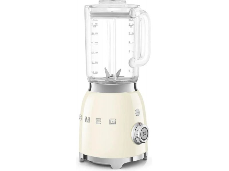 Smeg BLF03CREU панель управления — ручка регулировки скорости и кнопка включения на боковой стороне корпуса