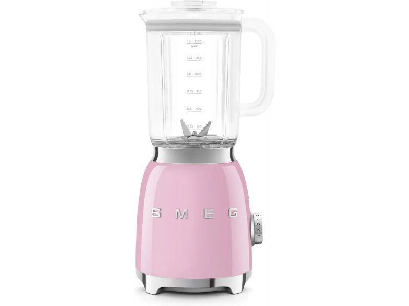 Smeg BLF03PKEU розовый стационарный блендер с прозрачным кувшином и мерной шкалой