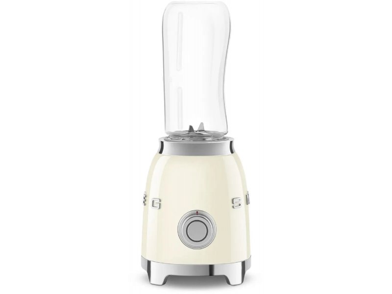 Smeg PBF01CREU штампованный логотип и круглая кнопка управления на кремовом корпусе
