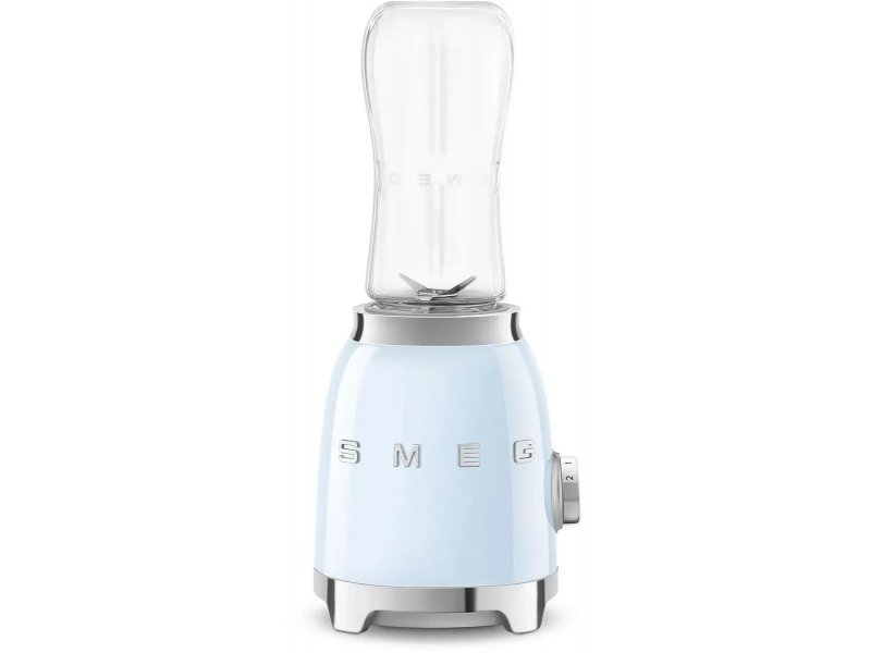 Smeg PBF01PBEU голубой стационарный блендер 600 мл — вид спереди