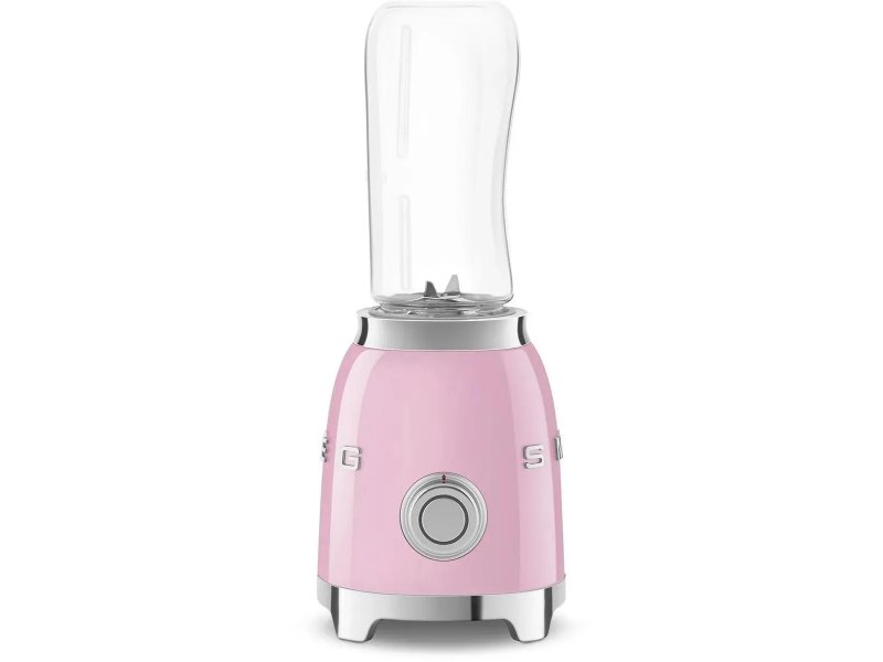 Smeg PBF01PKEU круглый элемент управления на корпусе, металлические ножи кувшина крупным планом