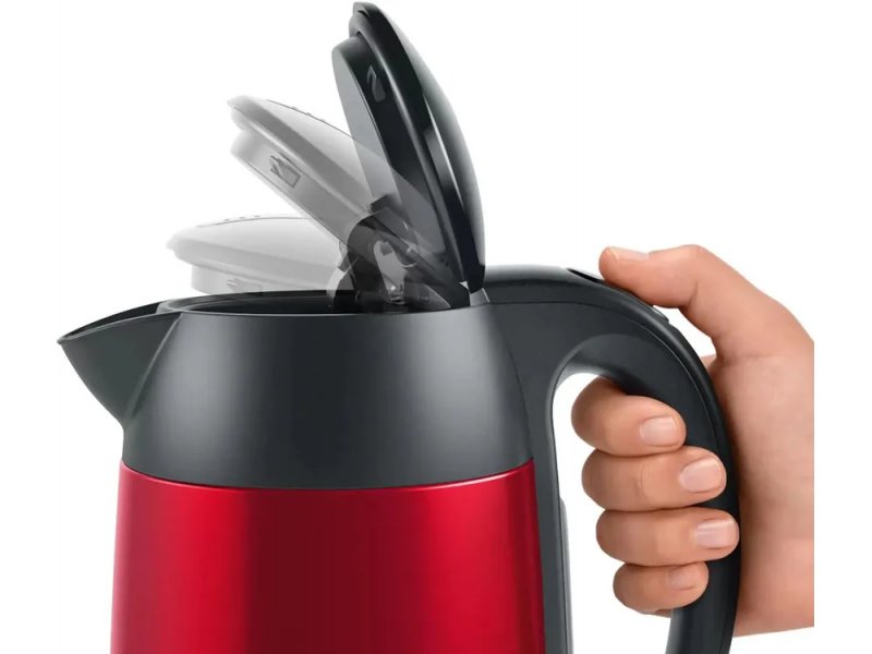 Bosch TWK3P424 DesignLine удобство захвата ручки при наполненном чайнике