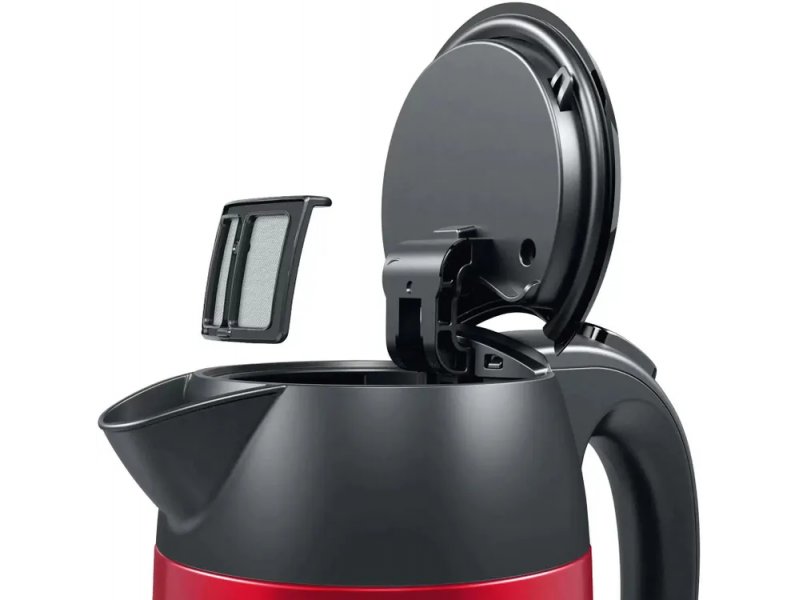Bosch TWK3P424 DesignLine открытая крышка с фильтром для защиты от накипи, вид сверху