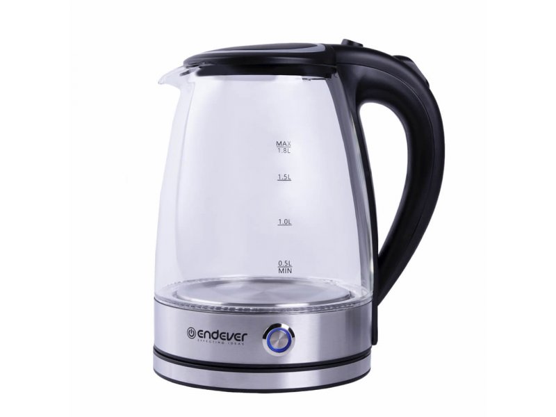Endever Skyline KR-345 G вид спереди со шкалой объёма 0.5–1.8 л и кнопкой включения