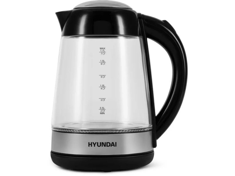 Hyundai HYK-G3803 электрический чайник пластик стекло чёрный 1,7 л