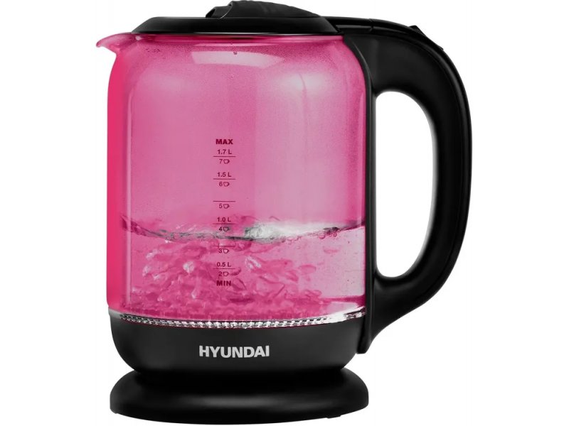 Hyundai HYK-G4808 розовый электрический чайник 1.7 л скрытая спираль 2200 Вт
