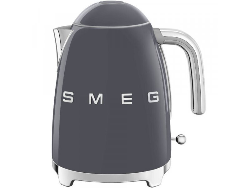 Smeg KLF03GREU серый электрический чайник на подставке, вид спереди