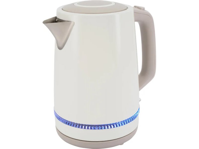 Vitek VT-WK1066 бежевый электрический чайник 1.7 л на подставке вид спереди