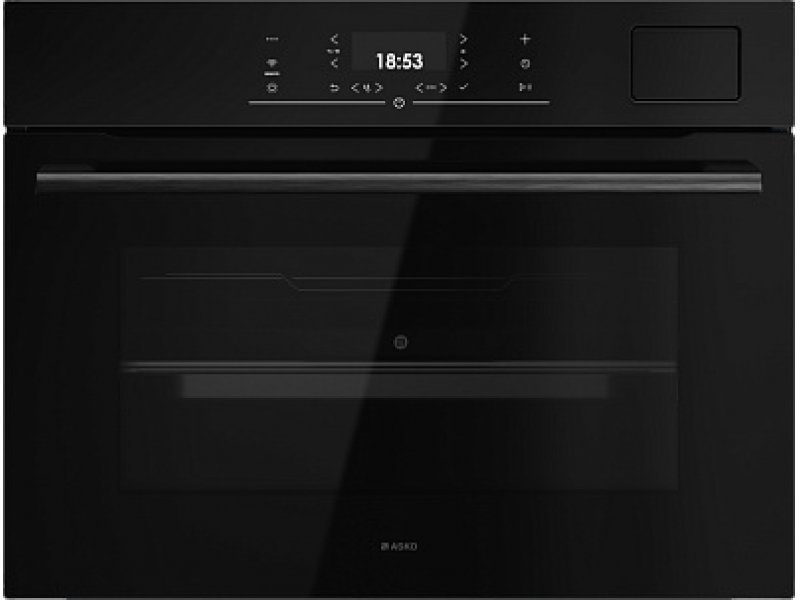 Asko OCS24BGH панель управления с TFT-дисплеем — отображение времени и иконок режимов, чёрный фасад