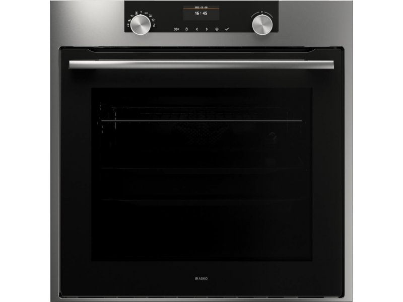 Asko OT8664S духовой шкаф серии CRAFT &mdash; фронтальный вид с закрытой дверцей и электронной панелью управления