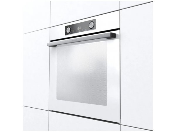 Gorenje BOS6737E06WG вид под углом интеграция в кухонный модуль белый корпус