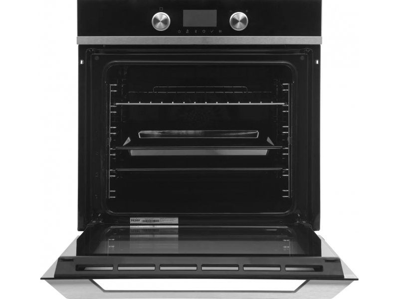 Haier HOQ-K5AAN3BX &mdash; внутреннее пространство духовки с решётками и подсветкой