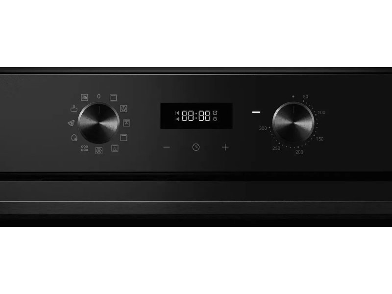 Haier HOQ-R2ARN3GB — крупный план панели управления с двумя поворотными регуляторами и цифровым дисплеем