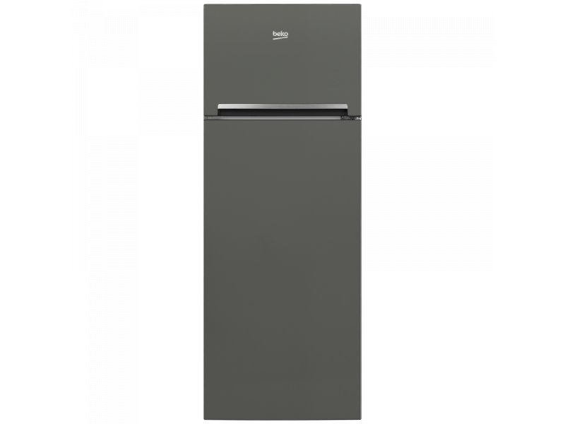 Beko B1RDSK280G серый двухкамерный холодильник вид спереди, закрытые двери