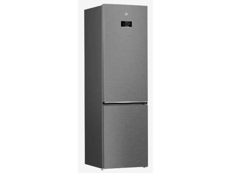 Beko B3RCNK405HDX вид сбоку — глубина корпуса 65 см, серый металлический дизайн