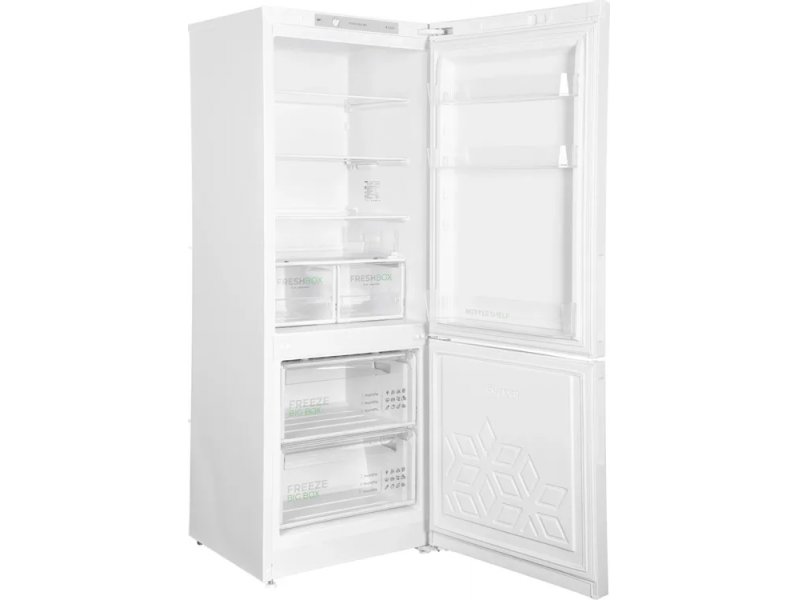 Бирюса Б-6134 — полностью открытые двери, все отделения и ящики FRESHBOX и BIG BOX FREEZE