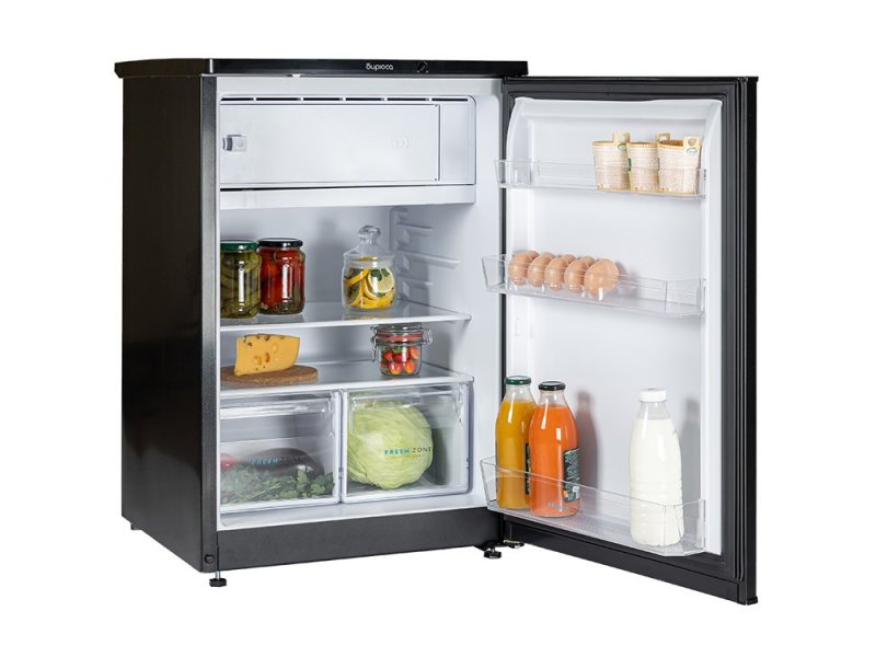 Бирюса B-B508 с загруженными продуктами — демонстрация реальной вместимости 150 л