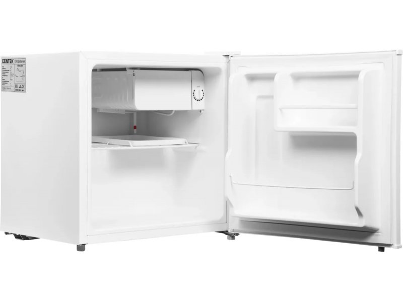 Centek CT-1700 &mdash; вид на открытые морозильную и холодильную камеры, внутренняя организация