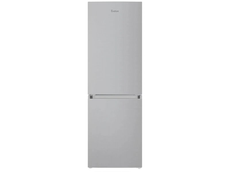 Evelux FS 2281 X нержавеющая сталь — двухкамерный холодильник 290 л, вид спереди