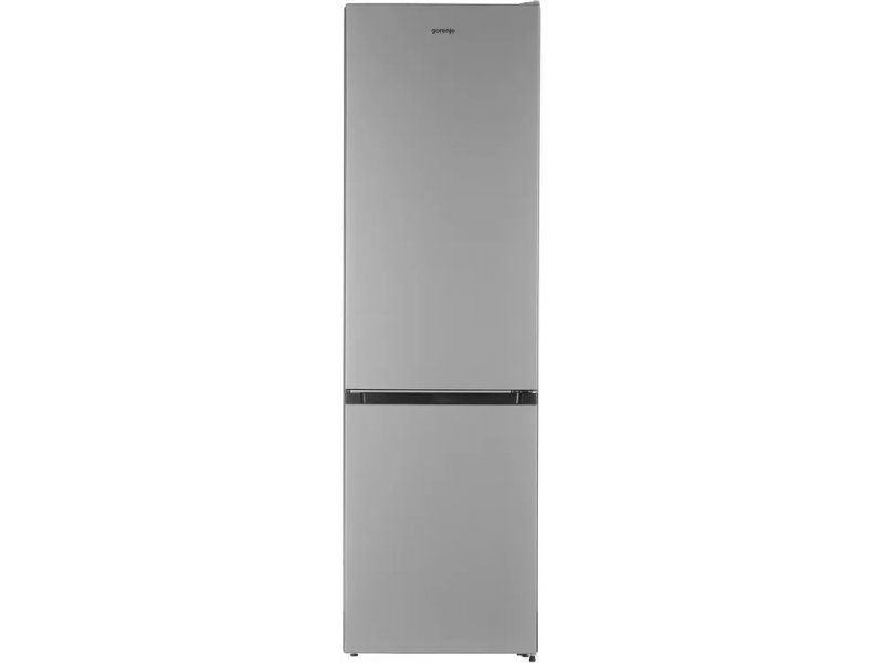 Gorenje NRK6201ES4 серебристый двухкамерный холодильник вид спереди