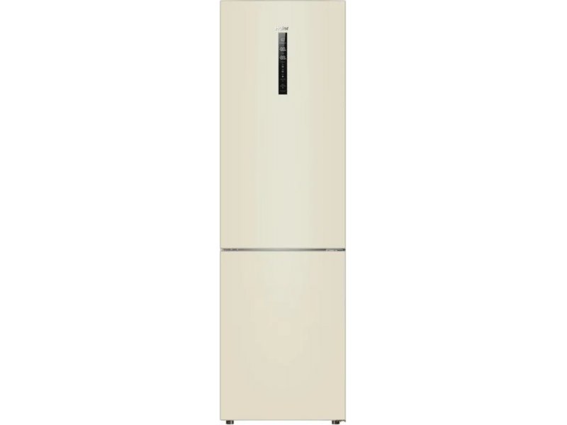 Haier C2F637CCGU1 бежевый — вид спереди, закрытые двери, внешний дисплей управления