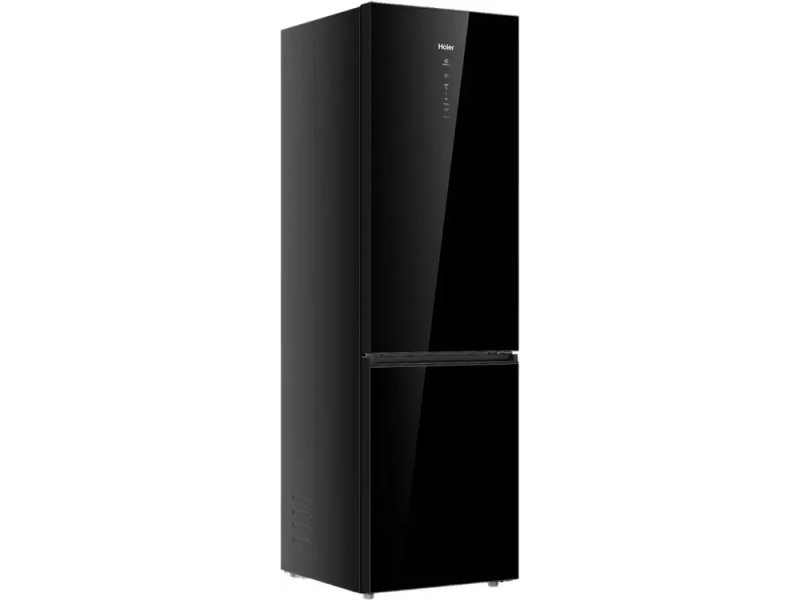 Haier C4F640CGBGU1 — боковой профиль, чёрный металлостеклянный корпус, глубина 68,2 см