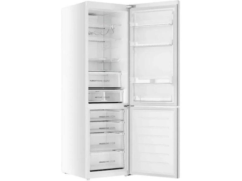 Haier C4F640CGWGU1 с открытыми обеими дверцами — организация пространства верхней и нижней камер