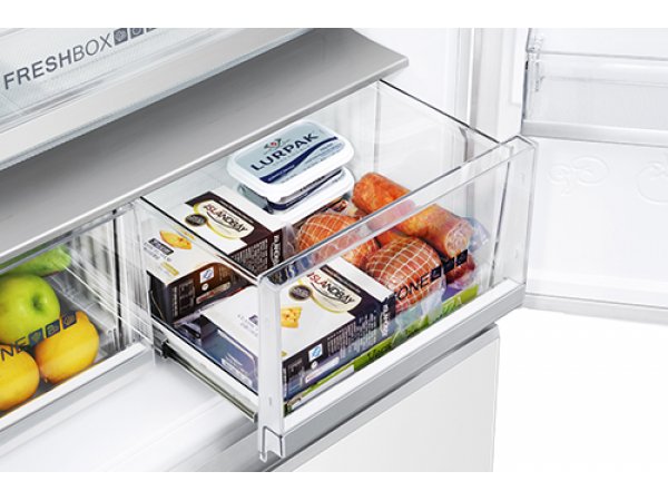 Haier HB18FGWAAARU зона свежести FreshBox выдвижной ящик с продуктами организация хранения