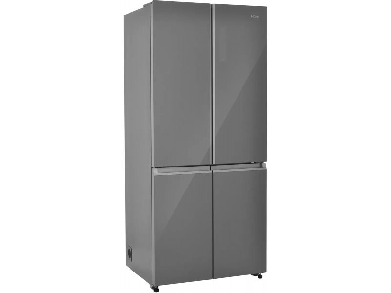 Haier HTF-508DGS7RU четырёхдверный холодильник 505 л серебристый вид спереди