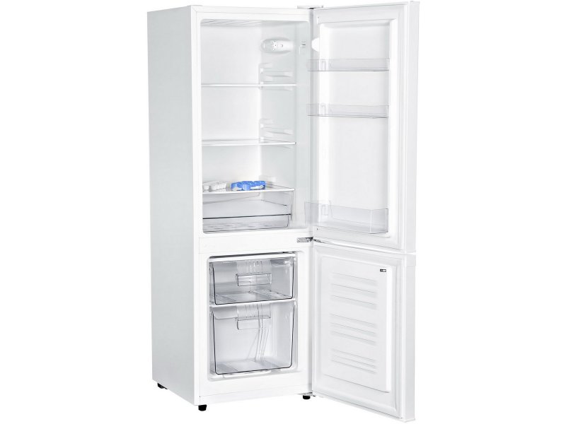 Hyundai CC2051WT открытые двери холодильника внутреннее пространство полки и ящики морозилки