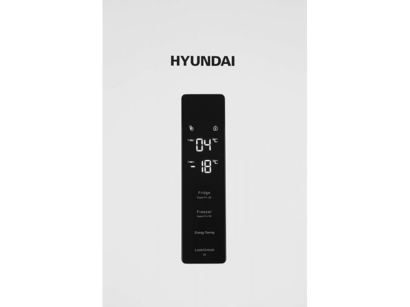 Hyundai CC35083F сенсорная панель управления с внешним дисплеем — отображение температур холодильной и морозильной камер