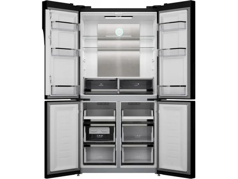 Kuppersberg NFFD 185 DX — внутренний вид холодильной камеры с полками, ящиками и LED-подсветкой
