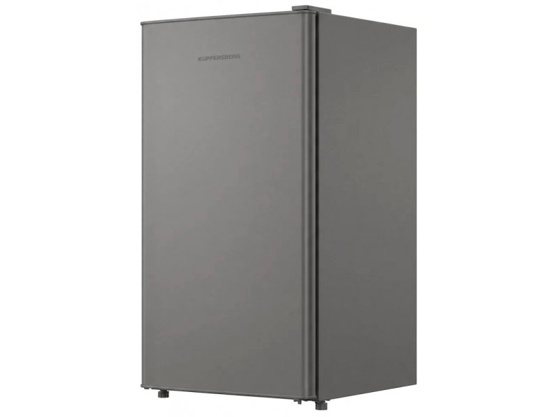 Kuppersberg RFT 90 G серый — вид спереди, однокамерный холодильник на ножках, закрытая дверь