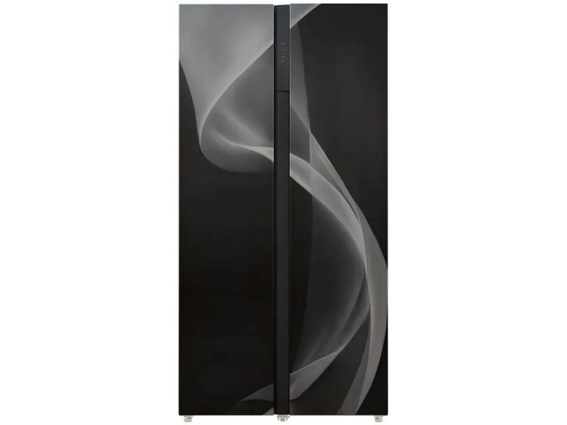 LEX LSB530BLID WIND Side-by-Side чёрный с рисунком вид спереди