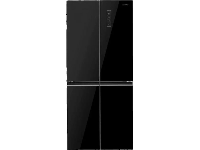 Maunfeld MFF183NFBE черный четырёхдверный холодильник Side-by-Side вид спереди закрытый