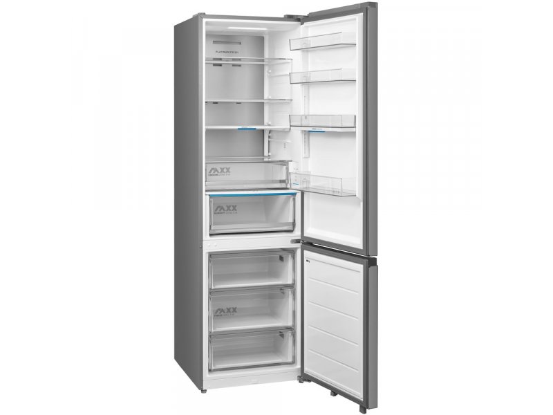 Midea MDRB601MME46 серебристый металлический корпус боковой ракурс
