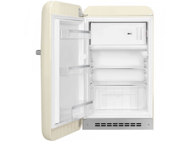 Smeg FAB10LCR6 открытая дверь внутренние полки стекло ящик для овощей морозильная камера
