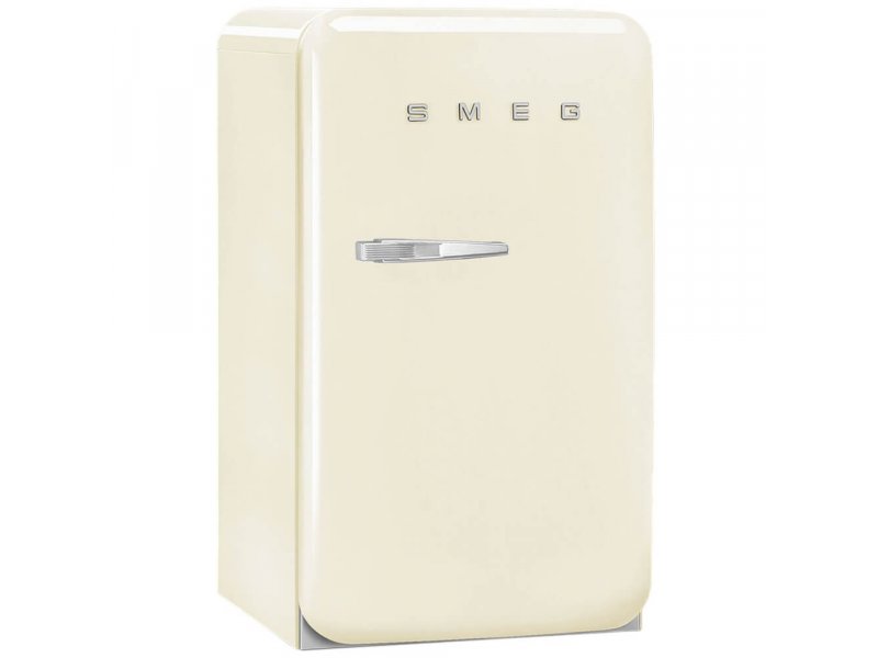 Smeg FAB10RCR6 трёхчетвертной вид — бежевый корпус с перспективой боковой панели