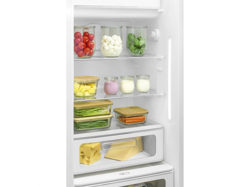Smeg FAB28LPB6 голубой — ящики для овощей и фруктов нижнее отделение холодильника