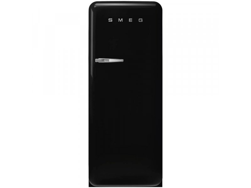 Smeg FAB28RBL6 чёрный ретро-холодильник отдельностоящий вид спереди