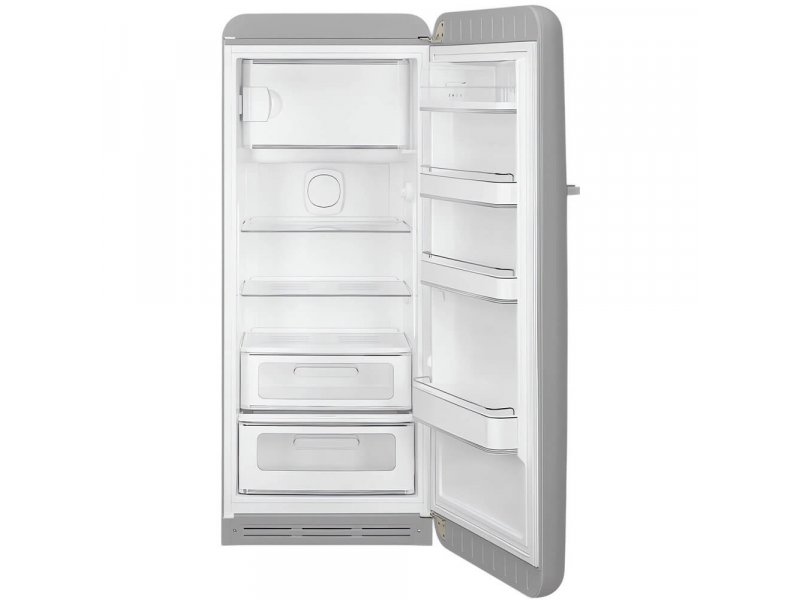 Smeg FAB28RSV6 серый вид сбоку профиль глубина 76.8 см