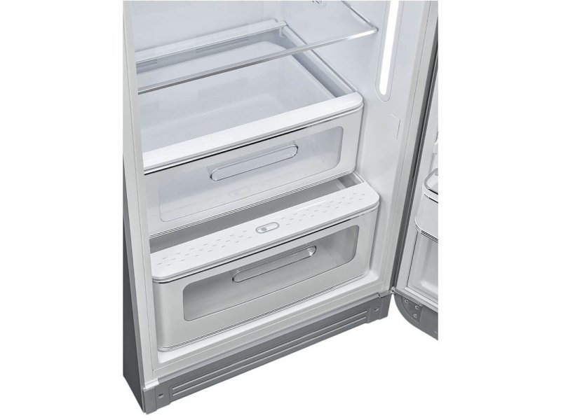 Smeg FAB28RSV6 серый в интерьере кухни ретро стиль серия FAB
