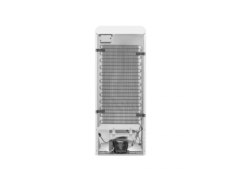 Smeg FAB28RWH6 белый в интерьере кухни ретро-серия FAB итальянский дизайн