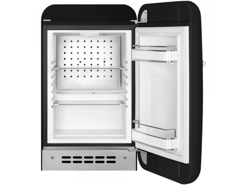Smeg FAB5RBL6 черный внутренняя камера стеклянные полки LED-подсветка открытая дверь