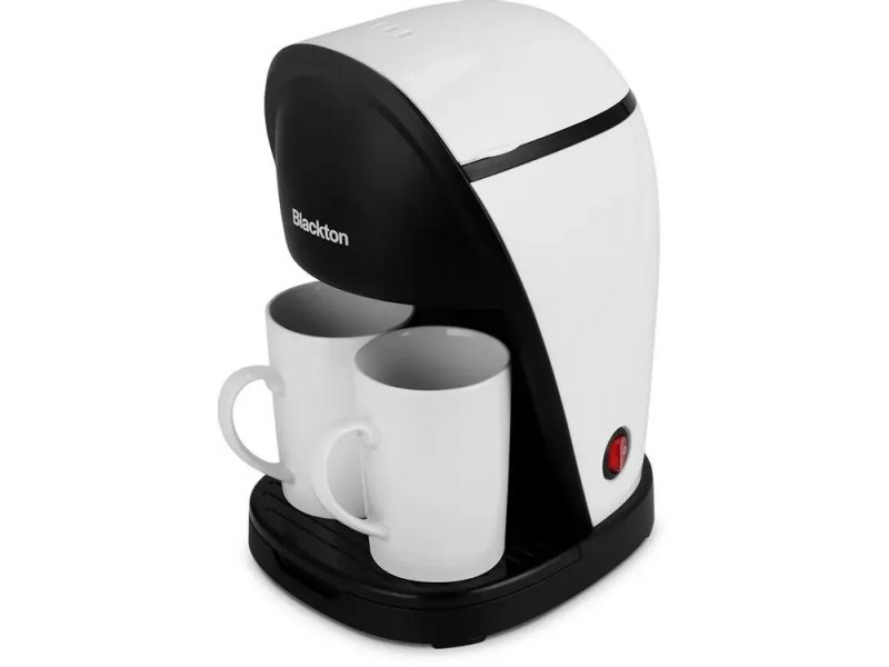 Blackton Bt CM1113 капельная кофеварка с двумя керамическими чашками белый корпус с чёрными элементами