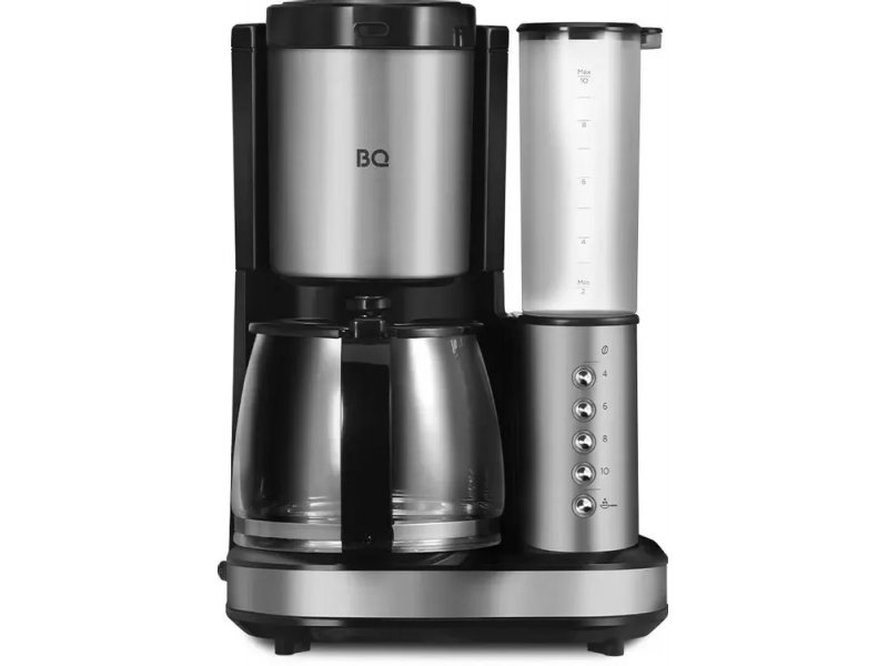 BQ CM7002 капельная кофеварка со встроенной кофемолкой, стальной корпус с чёрными элементами