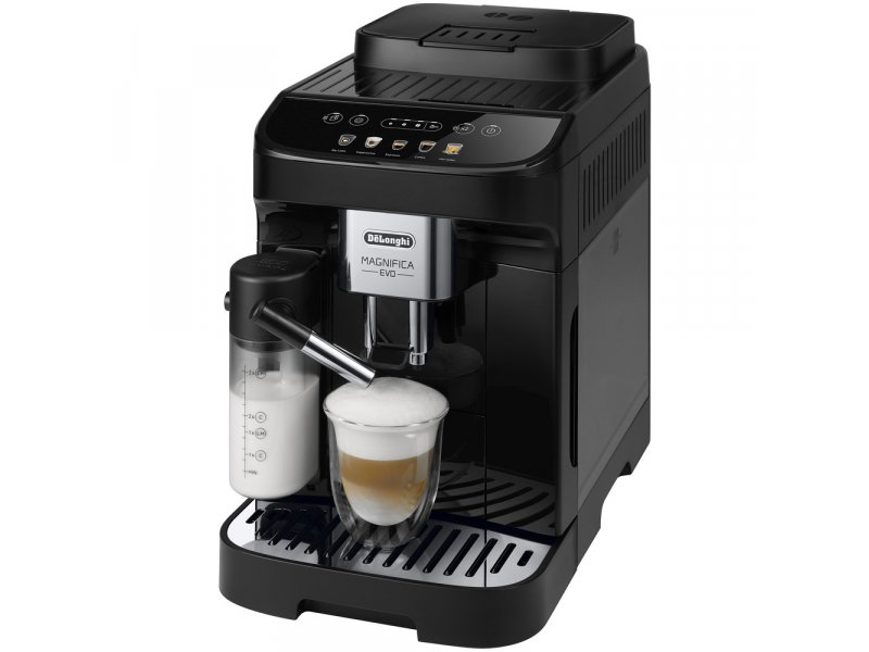 De Longhi Magnifica Evo ECAM290.61.B черный — автоматическая кофемашина с молочным кувшином и сенсорной панелью управления