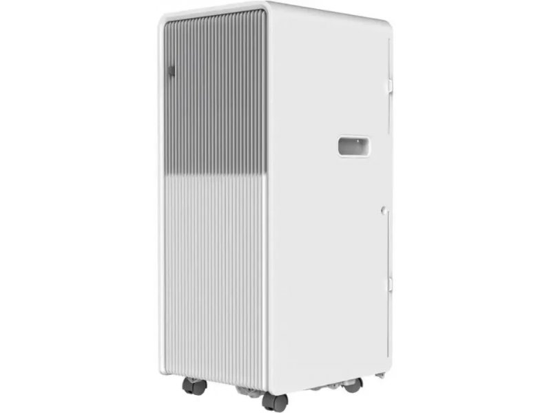 Aurum ARC12-PCNPE1 боковой профиль на колёсах, компактный белый корпус с боковой панелью управления