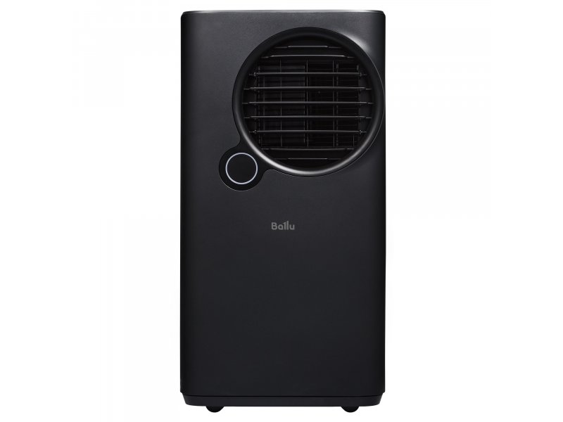 Ballu Eclipse BPAC-07 EPB/N6 вид спереди мобильный кондиционер чёрный на колёсиках круглое выходное отверстие