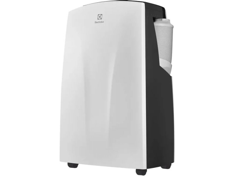 Electrolux EACM-18 HP/N3 мобильный кондиционер вид спереди сбоку на колёсах